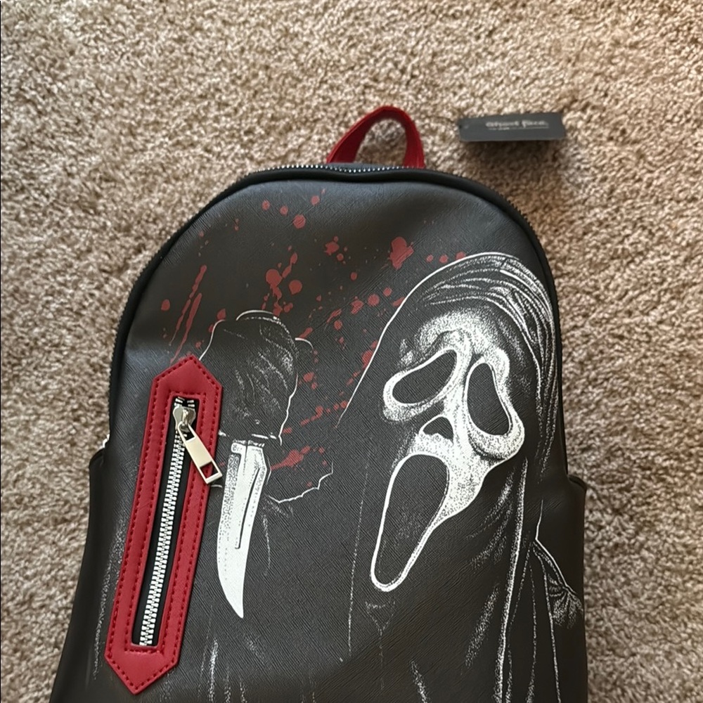 Hot Topic Black and Red Ghostface Backpack